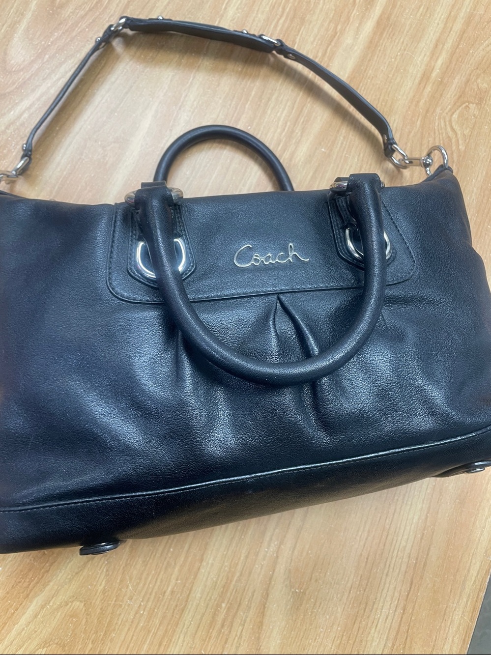Coach Black Leather Satchel - Picture 13 of 13